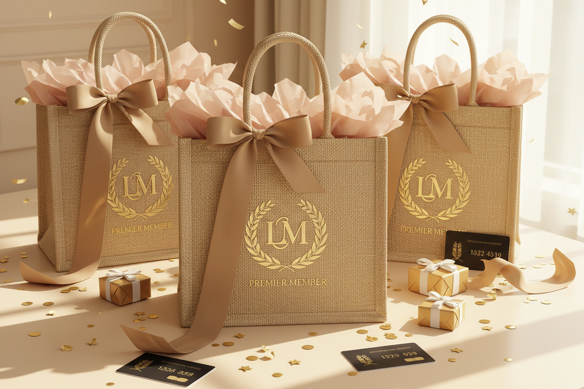 Jute bags for loyalty and membership gifting