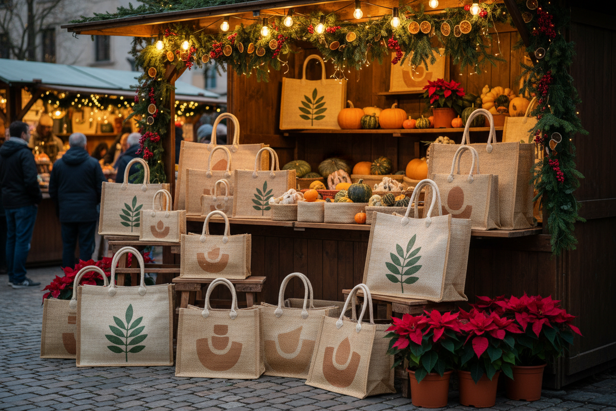 Jute bags for pop-up and seasonal retail