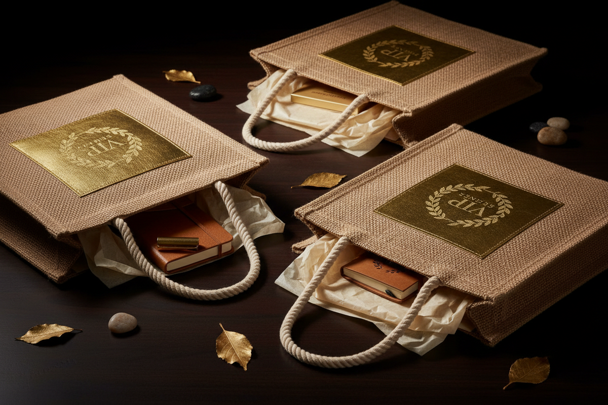 Jute carry bags for VIP and press gifting