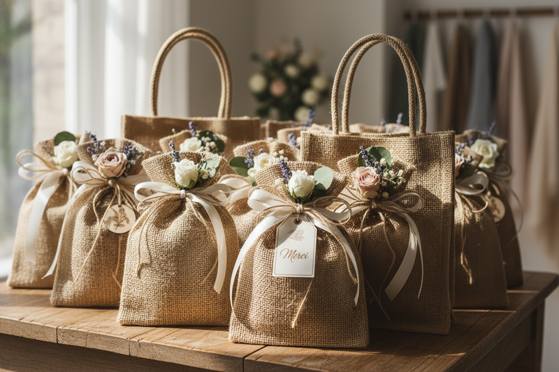 Jute event gift bags