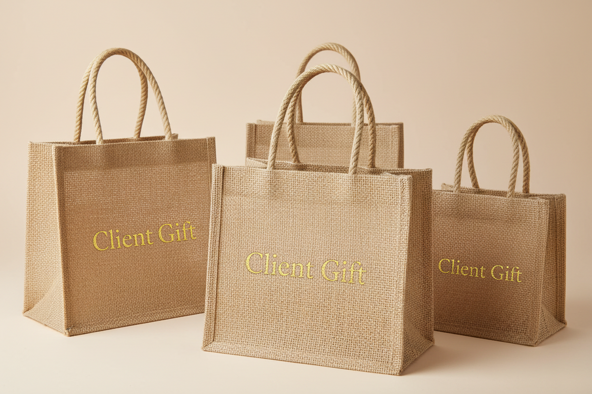 Professional jute bag with jute rope handle